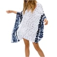 thumbnail image 1 of Generic Beach Cover-ups Women's Wave Point V-Neck Caftans Rayon Ethnic Print Plus Size Caftan Over-Sized Half-Sleeve Kaftan, 1 of 7