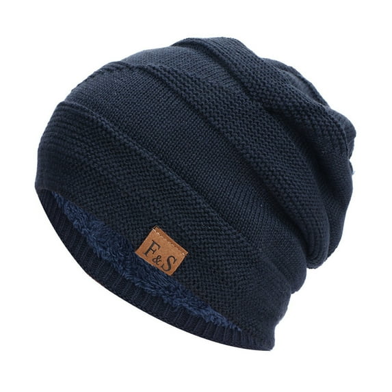 Generic Beanie Hat for Men and Women Winter Warm Hats Knit Slouchy Thermal Knit Beanie For Cold Weather Men Womens Autumn And Winter Fashion Warm Pullover Hat Stacking Cap Ear Protection Cap