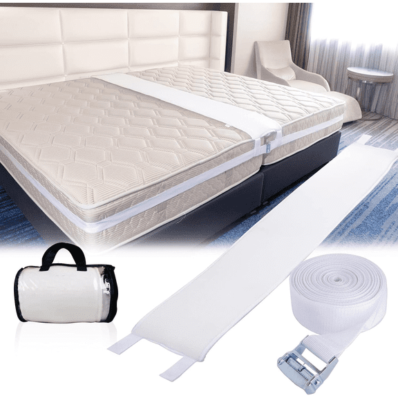 Generic Bed Bridge Connector Twin to King Converter Kit, 25D Memory Foam Bed Filler, Adjustable Mattress Connector for Extra Wide Beds, Great for Guest and Family Rooms, Non-Slip Design
