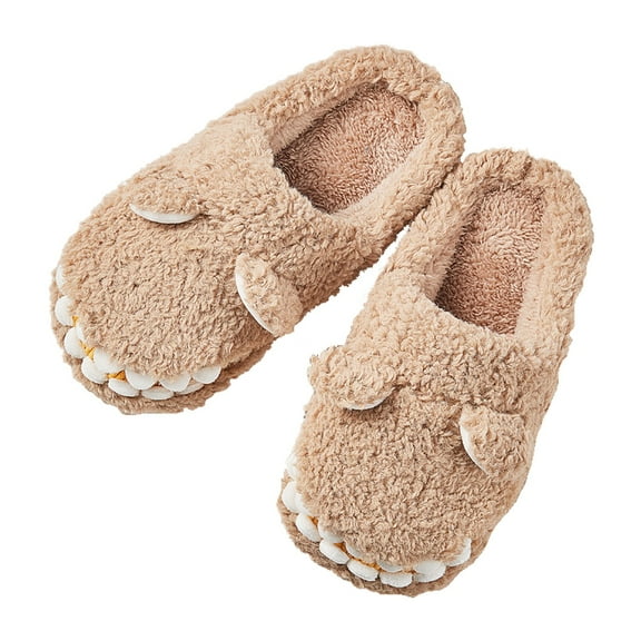 Generic Bedroom Slippers for Kids Cotton Slippers Girls Boys Slippers Memory Foam Comfy House Slippers Winter Warm Indoor Shoes Walking Shoes(4.5-5 Years Multi-color)