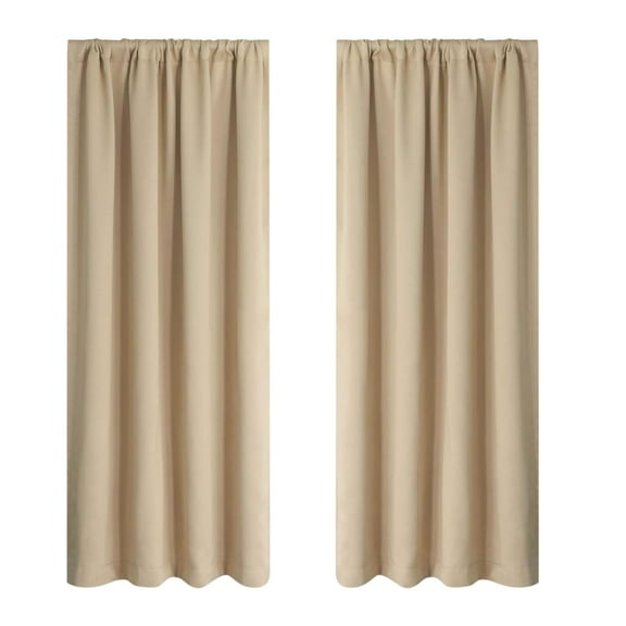 Generic Blackout Curtains, Modern Blackout Thermal Rod Pocket Window Curtains for Bedroom Living Room Basement Office(Single Panel), 38 in x 45 in