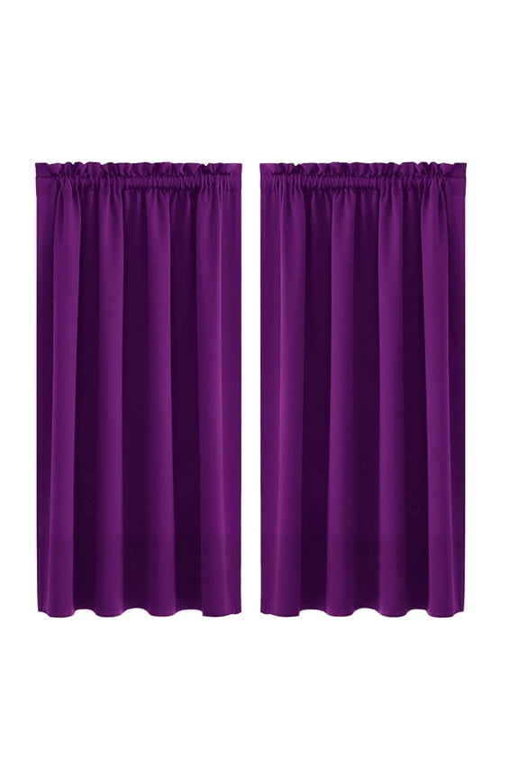Blackout Curtains, Modern Blackout Thermal Rod Pocket Window Curtains for Bedroom Living Room Basement Office(Single Panel), 38 in x 45 in