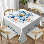 Generic Blue Butterfly Square Decorative Tablecloth 54x54