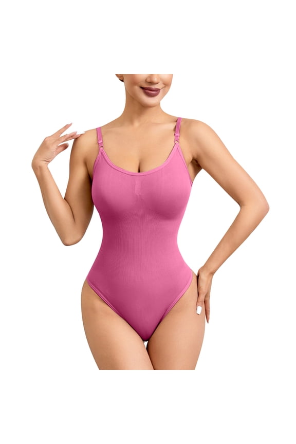 Bodysuit for Women Tummy Control Shapewear Body Shaper Seamless Spaghetti Strap Leotards