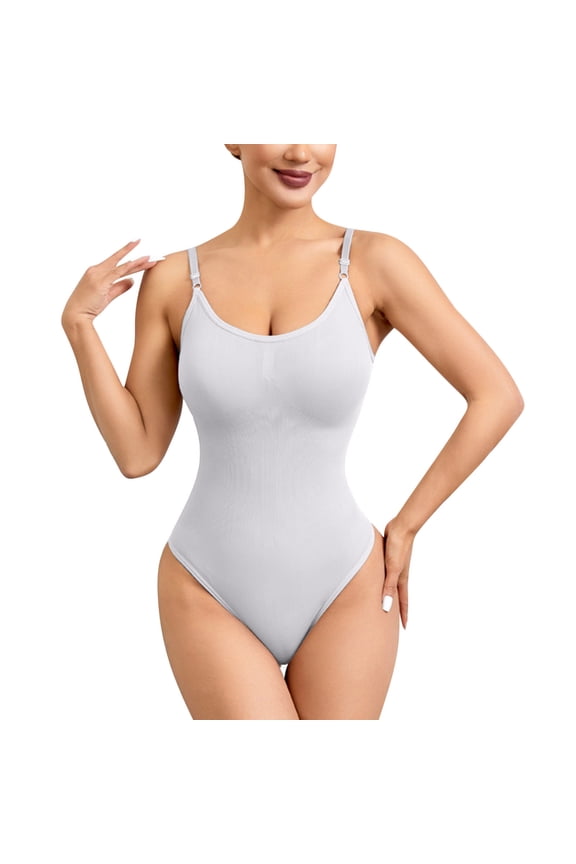 Bodysuit for Women Tummy Control Shapewear Body Shaper Seamless Spaghetti Strap Leotards