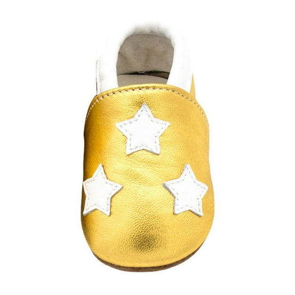 Generic Booties Soft Leather Baby Slippers Autumn And Winter Non Slip Girls Slippers Leather Baby Slippers Boys Baby Shoes Soft Baby Girls Shoes Suede Leather(18-24 Months,Gold)