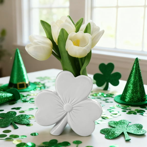 Generic Bow Vase,Beige White Flower Vase, Cute Boho Ceramic Bouquet Bud Flower Vase, Unique Textured Vintage Modern Funky Home Living Room Table Decor