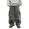 thumbnail image 1 of Generic Boys Cargo Jeans Pants for Kids Comfortable Durable Casual Trousers with Multiple Pockets Stylish Long Pants for School Outdoor Daily Wear 11-12 Years, 1 of 5