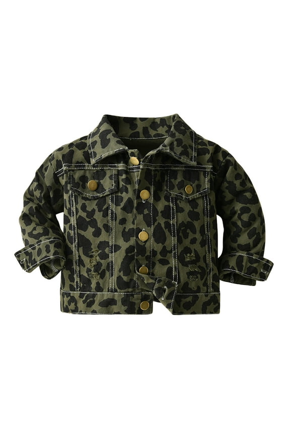 Boys' Casual Geometric Pattern Shirt Coat Toddler Boys Girls Windproof Camouflage Prints Denim Coat Jacket Kids Warm Outerwear Jacket Toddler Baby Hooded Down Jacket Boys Girls