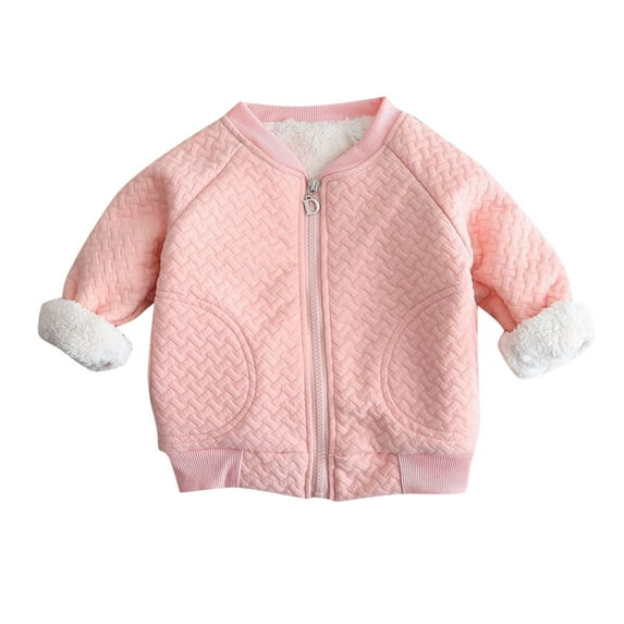 Generic Boys Down Jackets Windproof Kids Toddler Baby Boys Girls Long Sleeve Solid Patchwork Winter Coats Jacket Outer Outwear(Red,18-24 Months)