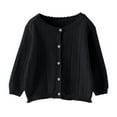 thumbnail image 1 of Generic Boys Dress Blouse Toddler Girls Cut Out Knitted Cardigan Long Sleeve Jacket with Lace Neckline Shawl Baby Jumper Autumn Dress Outfits(Black,18-24 Months), 1 of 4