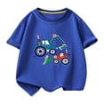 thumbnail image 1 of Generic Boys Girls Cute Excavator Printed Short Sleeve T-Shirts Summer Comfy Cotton Graphic Tee Tops for 0-12 Years, 1 of 2