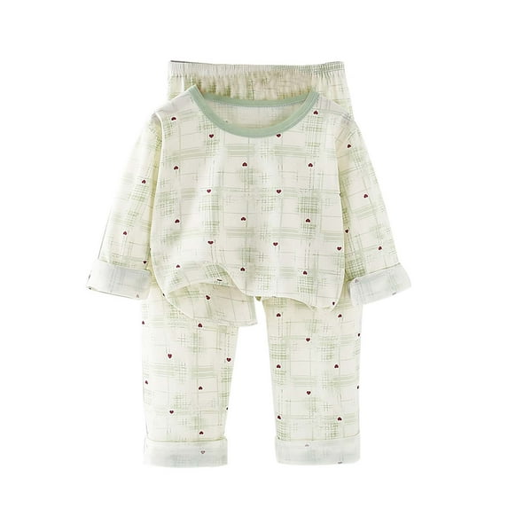 Generic Boys Girls Fall Long Sleeved Cute Cute Loungewear Fall Clothes Pants Comfortable for Holiday Christmas Party（3-4 Years Multi-color）