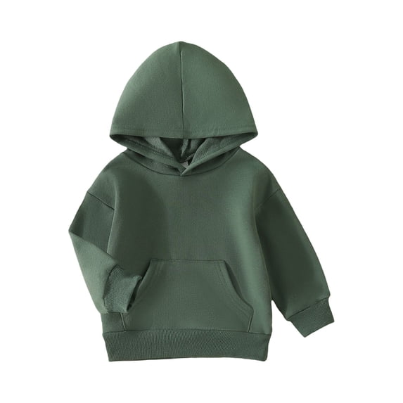 Generic Boys Girls Fleece Lined Hoodie School Uniform Baby Oversized Casual Warm Winter Pullover Toddler Back to School Sweatshirt