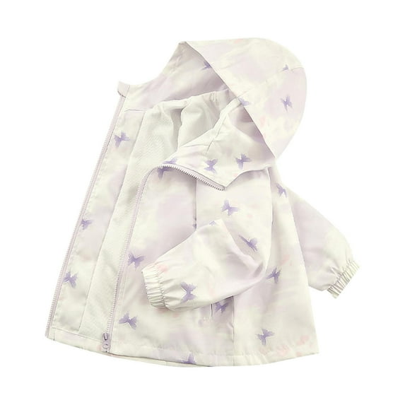 Generic Boys Girls Rain Jacket Lightweight Waterproof Kids Water Resistant Cotton Raincoat Graphic Print for 3-15 Years