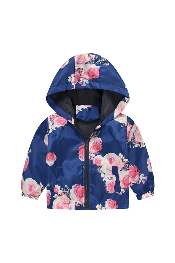 Boys and Girls Small Children Spring Long Sleeves Fall and Winter Casual Wind Printing Light Fashion Hooded Jacket for Fashion Casual Breathable Clothing (4-5 Years,NY2)