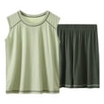 thumbnail image 1 of Generic Boys Girls Soft Cotton Pajamas Outfits Teens Sleeveless Tank Top and Shorts Athletic Unisex 2 Pieces Set for 3-16 Years, 1 of 4