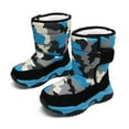 thumbnail image 1 of Generic Boys' Girls Toddler Cotton Shoes Waterproof Camouflage and Thickened Winter Warm Cotton Boots Winter Outdoor Shoes for Little/Big Kid(10.5-11Years,Blue), 1 of 4