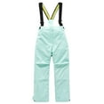 thumbnail image 1 of Generic Boys and Girls Winter Straight Overalls Ski Suit Children's Ski Pants Thick Warm Straight Overalls Waterproof Snowboard Jumpsuits One Piece Snowsuit Jackets Coats(6,Mint Green), 1 of 1