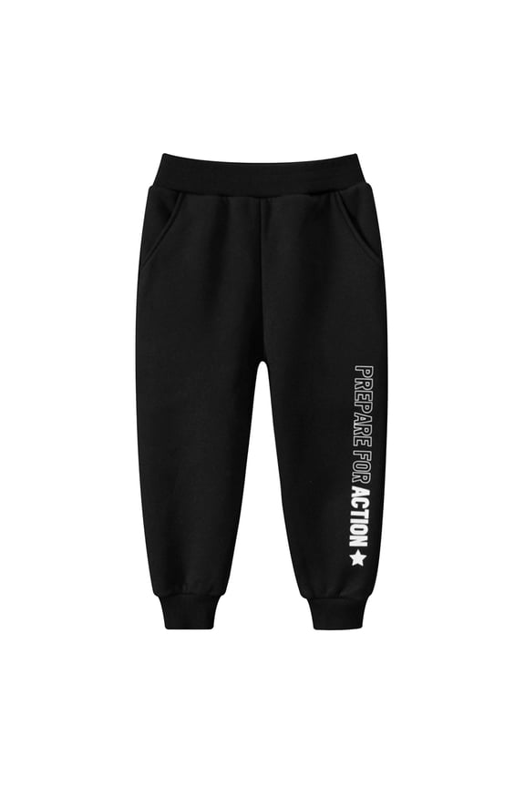 Boys Jogger Pants with Letter Print Comfortable Track Pants Athletic Joggers for Kids Toddler Youth Casual Warm Sweatpants 2-3 Years