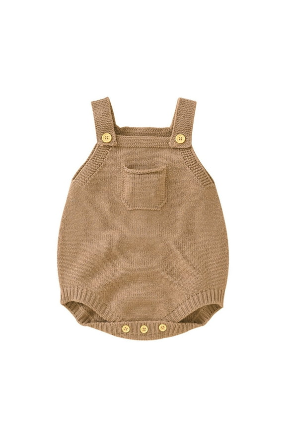 Boys Knitted Tops for Children Baby Knit Romper Cotton Sleeveless Boy Girl Solid Sweater Clothes Baby Bodysuit Baby Knit Romper Overalls Clothing Unisex Cute