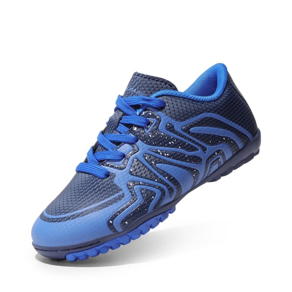 BURUDANI Boys Soccer cleats Teenagers Outdoor Soccer Shoes NAVY/ROYAL/WHITE US SIZE 4