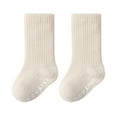 thumbnail image 1 of Generic Boys Socks Crew Unisex Baby Non Slip Socks Toddler Straight Stripe Crew Socks for Babys Toddlers Boy Girl Fashion Casual Soft Comfortable(0-6 Months,White), 1 of 1