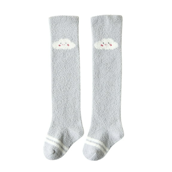 Generic Boys Socks Toddler Baby Girls Cartoon Warm Sleep Long Socks Knee Socks for Crew Socks Fashion Comfortable Ankle Sock ﻿(One Size,B)