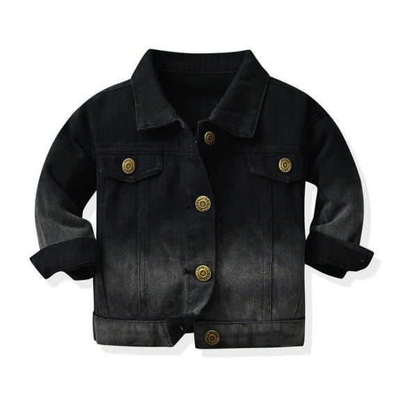Generic Boys' Stylish Fall Fashion Coat Kids' Trendy Autumn Jacket Kids Toddler Baby Girls Boys Autumn Winter Cotton Long Sleeve Jeans Coat Jacket Clothes Girls Outerwear Jackets & Coats