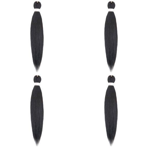 Generic Braiding Hair Extensions - 20 Inch Gradient Color Braids, Pre-Stretched Synthetic Fiber, Hot Water Setting, Medium Length, Box Braids, Protective Styling, Holiday Look, 4 P Makeup Organizers