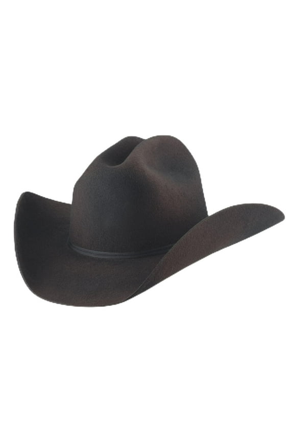 Bullhide Rodeo Round Up Felt Collection Montana Ranch 4X Cowboy Hat in Size 7, Chocolate Distressed