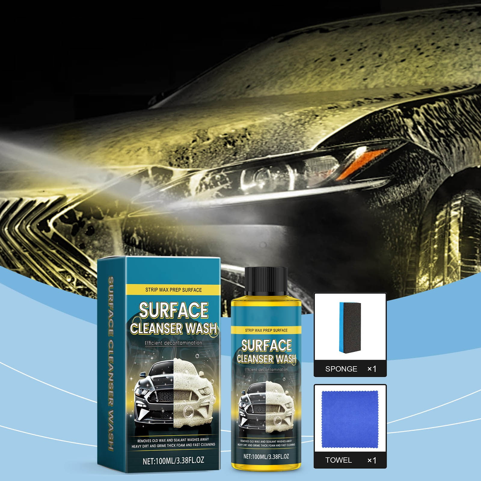 Generic Car Exterior Shampoo Multipurpose Automotive Cleaners High Concentration Super Foam Strong Decontamination Auto Wash Supplies 100Ml