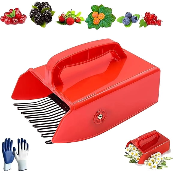 Generic Chamomile Harvester with 12-Tooth Comb - 2 Cup Capacity Blueberry Picker, Blueberry Rake, Blueberry Rake for Picking, Gentle Berry Picker for Lingonberry, Lavender, Herbs (1pcs)
