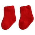 thumbnail image 1 of Generic Child Socks Kids Winter Warm Long Socks Toddlers Boys Girls Children Socks Princess Socks Floor Socks for Baby Boy Girl Fashion Casual (0-12 Months,Red), 1 of 6