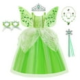 thumbnail image 1 of Generic Children Dress Gown Girl Daily Party Dress Princess Halloween Up for Dresses Pageant Wedding(8-9 Years,Green), 1 of 8