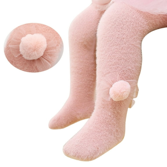 Generic Children'S Warm Padded Footed Tights Baby Girls Soft Warm Winter Tights Stocking Cotton Toddler Full Length Pants Tights Cute Plus Children Leggings Pantyhose Baby Padded Footed Leggings