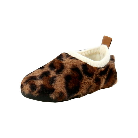 Generic Children Slippers Soft Leather Baby Slippers Non Slip Girls Slippers Leather Baby Slippers Boys Autumn And Winter Baby Shoes Soft Baby Girls Shoes Suede Leather(12-24 Months,Brown)