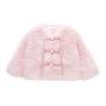 thumbnail image 1 of Generic Children Warm Winter Outwear Toddler Baby Kids Girls Sweater Furry Jacket Winter Windproof Thicken Jacket Warm Outerwear Coat(Pink,7-8 Years), 1 of 8