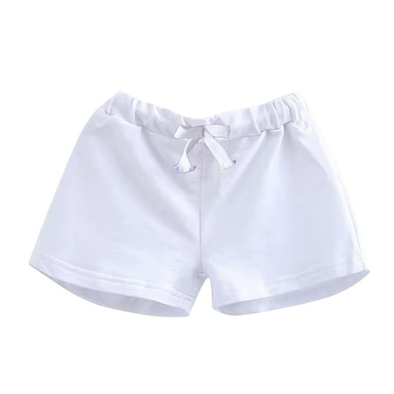 Generic Children's Candy Colored Colored Cotton Shorts Sports Pants Spring Summer Elastic Waist Comfortable Casual Student Kindergarten Boys And Girls Shorts (4-5 Years White)