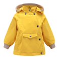 thumbnail image 1 of Generic Children's Coat Work Toddler Kids Baby Winter Warm Jacket Outerwear Floral Hooded Zipper Padded Outwear for Girls Boys Outdoors Casual Fashion Lightweight Clothing(6-7 Years,Yellow), 1 of 9