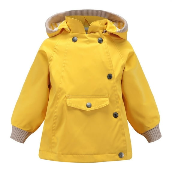 Generic Children's Coat Work Toddler Kids Baby Winter Warm Jacket Outerwear Floral Hooded Zipper Padded Outwear for Girls Boys Outdoors Casual Fashion Lightweight Clothing(6-7 Years,Yellow)