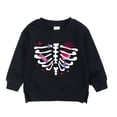 thumbnail image 1 of Generic Children's Fashion Hoodies Kids Tales Boys Girls Halloween Sweatshirt Toddler Brushed Printed Long Sleeve Baby Thick Skeleton Pattern Tops for Lightweight Pullovers(2-3 Years,BK1), 1 of 3