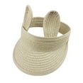 thumbnail image 1 of Generic Children's Gardening Hats Summer Baby Boy Girl Kids Folding Bunny Straw Visor Cap Adjustable Sun Hat for Toddler Headgear Breathable Sun Protection (One Size,Beige), 1 of 4