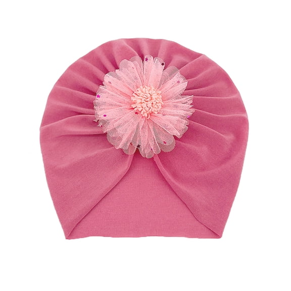 Generic Children's Gardening Hats Toddler Kids Boys Girls Stretch Soild Flower Breathable Hat Caps Headwear for Headgear Adjustable Breathable Sun Protection (One Size,Hot Pink)
