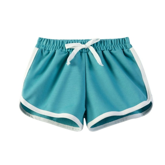 Generic Children's Home Pants Medium And Large Children's Shorts Summer Sports Casual Hot Pants Boys And Girls Pajama Pants for Hot Summer Time Holiday Party Beach(9-10 Years Green)