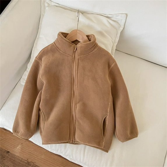Generic Children's Jackets Lightweight Winter Coat for Baby Boys Girls Jacket Toddler Clothes for Cute Casual Comfortable Hoodies (5-6 Years,Coffee)
