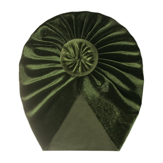 Generic Children's Lightweight Caps Kids Baby Boys Girls Solid Knotted Hat Beanie Headwear Cap Accessories for Toddler Headgear Adjustable Breathable Sun Protection (,Green)