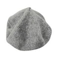 thumbnail image 1 of Generic Children's Lightweight Hats Kids Girls Stretch Beret Hat Retro wool Pure Color Head Scarf Wrap Hat Cap for Fashion Casual Four Seasons Caps(One size,Grey), 1 of 2
