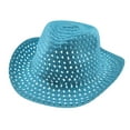 thumbnail image 1 of Generic Children's Outdoor Hats Summer Baby Cowboy Straw Hats for Children Summer Beach Sun Hat Caps for Toddler Headgear Adjustable Breathable Sun Protection (One Size,Blue), 1 of 1
