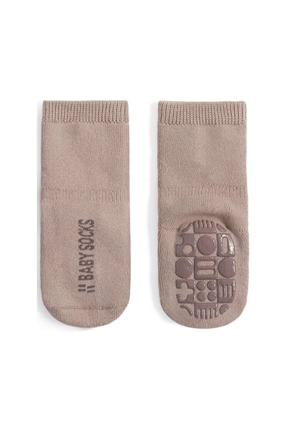 Children's Socks Girls Boys Baby Floor Socks Thickened Warm Wool Ring Non-Slip Indoor Walking Socks for All Seasons Non-Slip Fashion Casual Breathable (3-5 Years,Coffee)